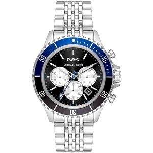 Michael Kors Men’s Chronograph Stainless Steel Black Dial 44mm Watch MK8749
